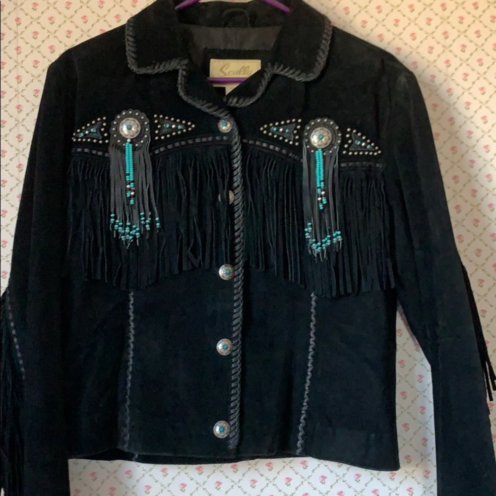 Vintage western style suede jacket